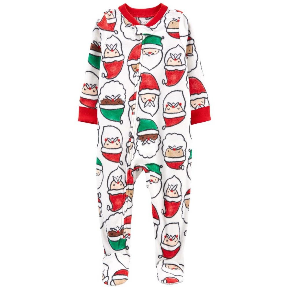 Carter's Santa fleece footie family matching pajamas, 24m
